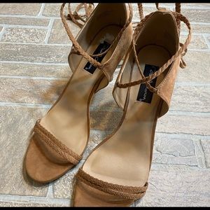 David Aaron Suede Heel Braided Ankle 11